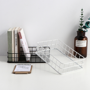 速发家用桌面收纳篮置艺收纳篮铁物篮学生宿舍收纳框浴室小篮子储