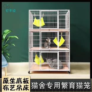 繁育猫笼猫舍宠物店展示柜猫柜猫别墅猫窝室内产房家用獒运小胖子