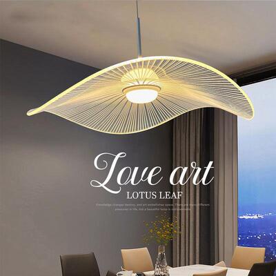 北欧轻奢荷叶吊灯餐厅吧台客厅卧室展厅直播间个性装饰艺术吊灯