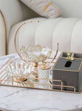 Y3G现代简约纸巾盒轻奢茶几收纳盒套装客厅餐桌白色多功能纸抽盒