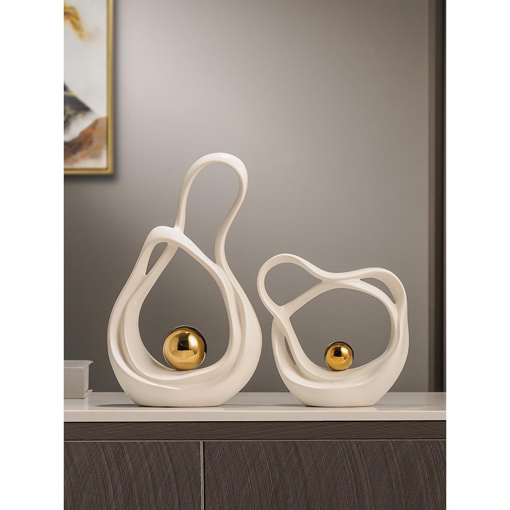 摆件轻奢玄关财源滚滚电视柜感高档客厅办公室装饰品艺术酒柜高级