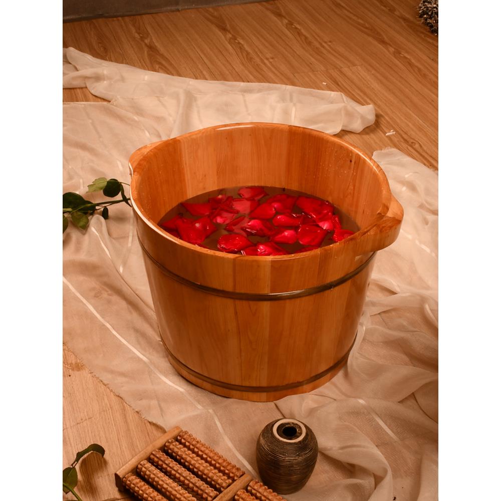 香柏木泡脚木桶家用洗脚桶足浴木桶木盆洗脚盆双人泡脚桶大脚木桶