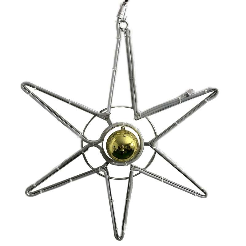 户外防水2D星型图案造型灯50cm60cm70cm80cm街道树木亮化挂件灯