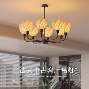 照迎法式艺术氛围客厅吊灯南洋复古枝形大厅主灯超亮护眼中古灯具