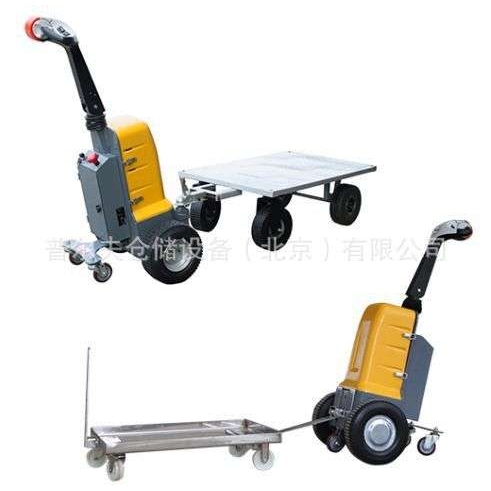 手拉式步行式电动牵引车拖车小型机场行李运输拖车牵引机