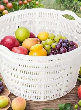 装西瓜箩筐圆形塑料大号水果筐加厚箩筐蔬菜收纳筐框子以内利汽车