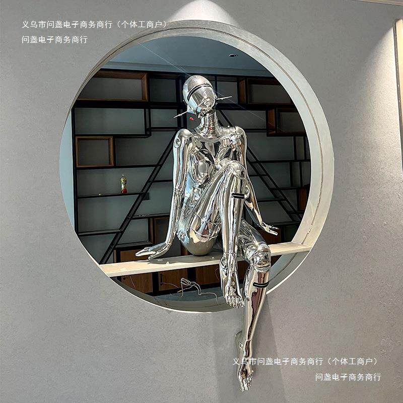 未来女神摆件壁龛装饰大型落地雕塑客厅感酒吧机械基空山科技
