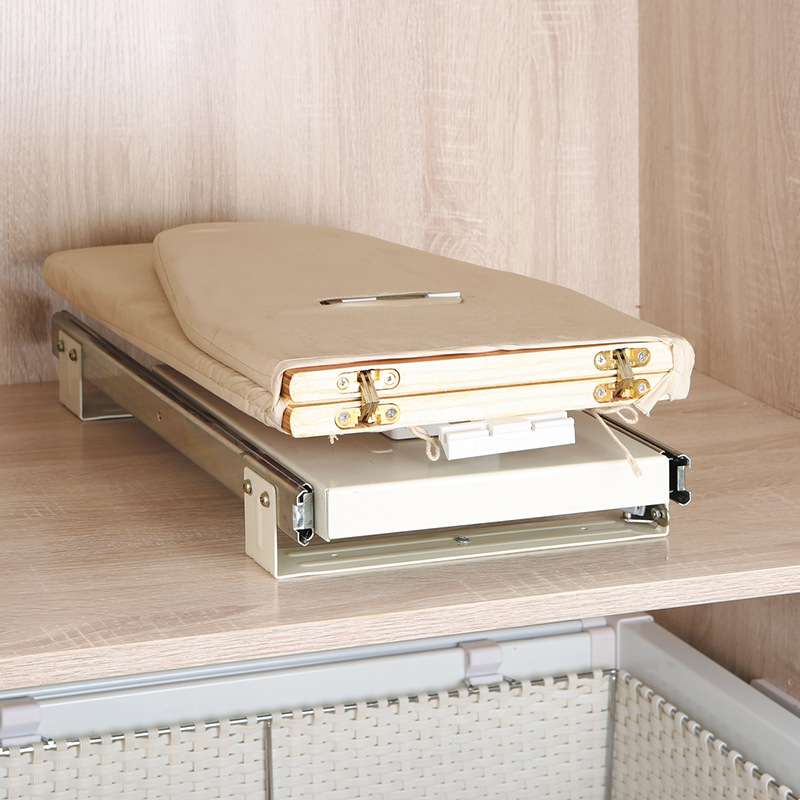 衣柜推拉折叠烫衣板隐藏式推拉烫斗架衣帽间阻尼伸缩熨斗垫板五金