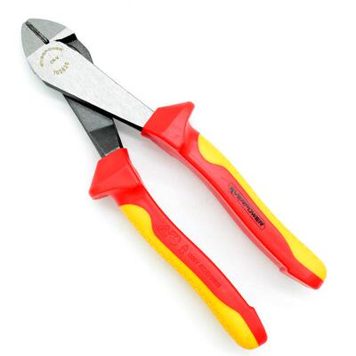 艾威博尔(EVER POWER)100828双色柄VDE绝缘大头斜嘴钳8”