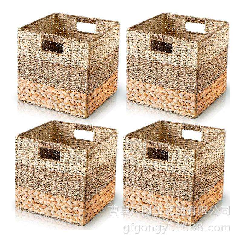 跨境水葫芦海草编织筐整理杂物篮脏衣篓收纳篮收纳储物柜编织篮,农机/农具/农膜,其它农用工具,淘宝优惠券,粉丝福利购,淘宝优惠卷