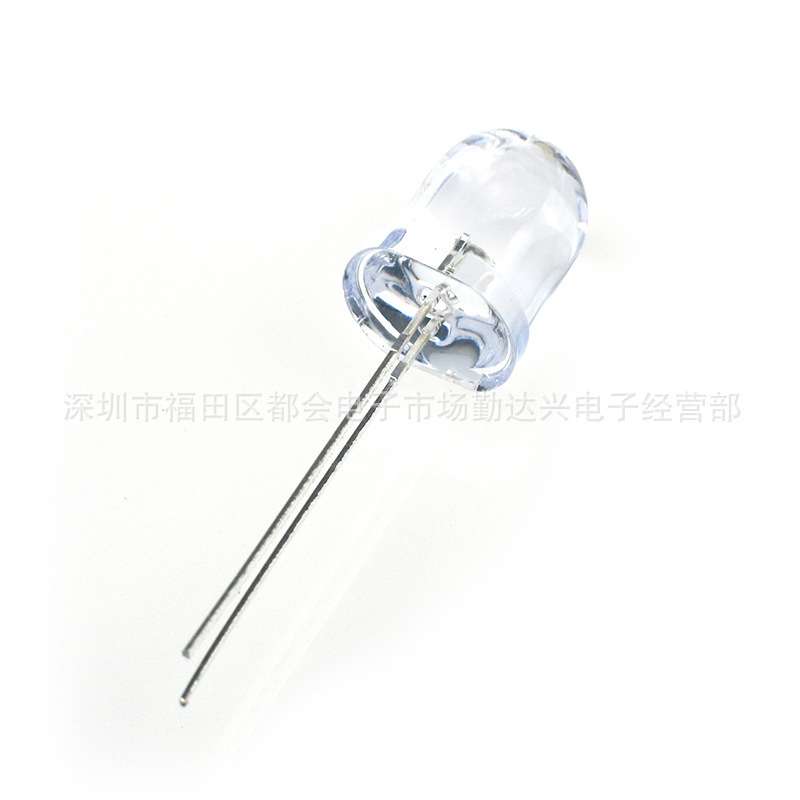 f10透明10mm七彩快闪慢闪rgb全彩变化颜色直插led灯珠发光二极管