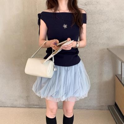 芭蕾风公主蓬蓬花苞裙女夏季2025新款韩版高腰显瘦百搭半身裙短裙