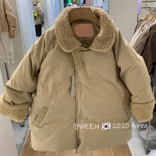 中小童儿童棉衣外套2025冬季新款女童羊羔毛中长款加厚男童棉服潮
