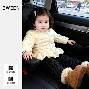 女童羽绒服冬季2025新款宝宝洋气韩系时髦白色白鸭绒儿童保暖外套