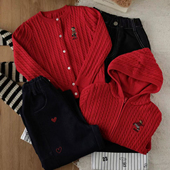 休闲红色针织衫 女童过年服毛衣冬季 宝宝时尚 洋气儿童韩版 2025新款