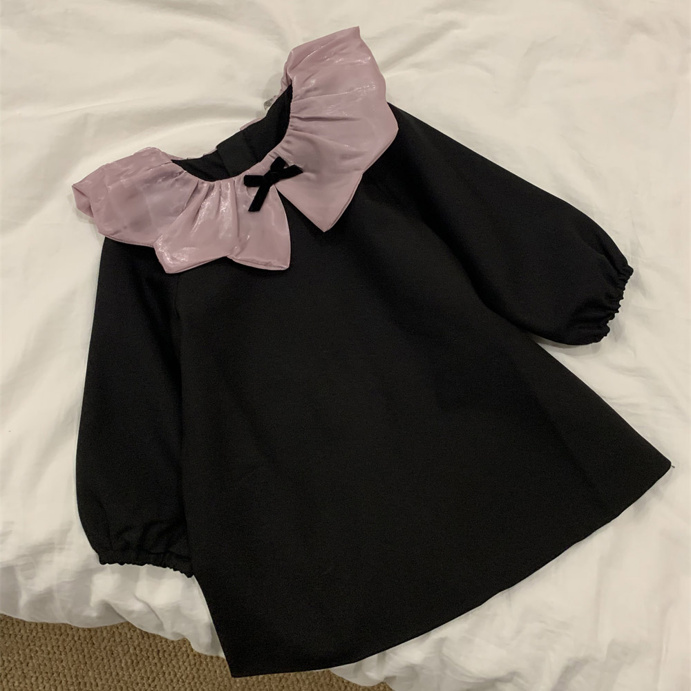 韩国童装女童连衣裙秋冬新款洋气女宝宝时尚韩版宽松儿童长袖裙子