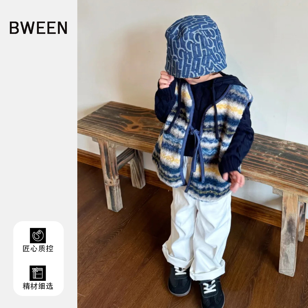 女童棉服冬季韩版女宝宝洋气可爱拼色毛绒马甲儿童保暖冬天外套潮