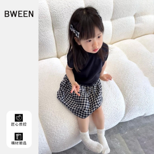 女童短袖t恤春款2026新款洋气儿童韩版宝宝时髦宽松简约纯色上衣