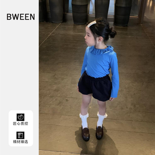 女童长袖t恤春款2026新款洋气儿童韩版宝宝时尚休闲百搭格纹上衣