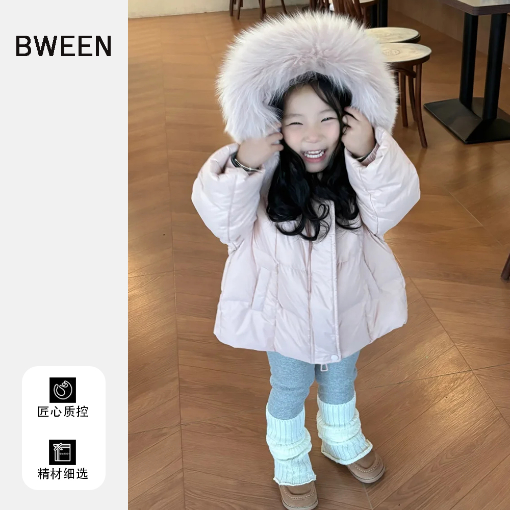 女童羽绒服，连帽可爱又保暖