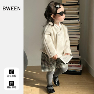 女童毛呢外套冬季2025新款洋气儿童韩版女宝宝时尚高级感上衣冬款