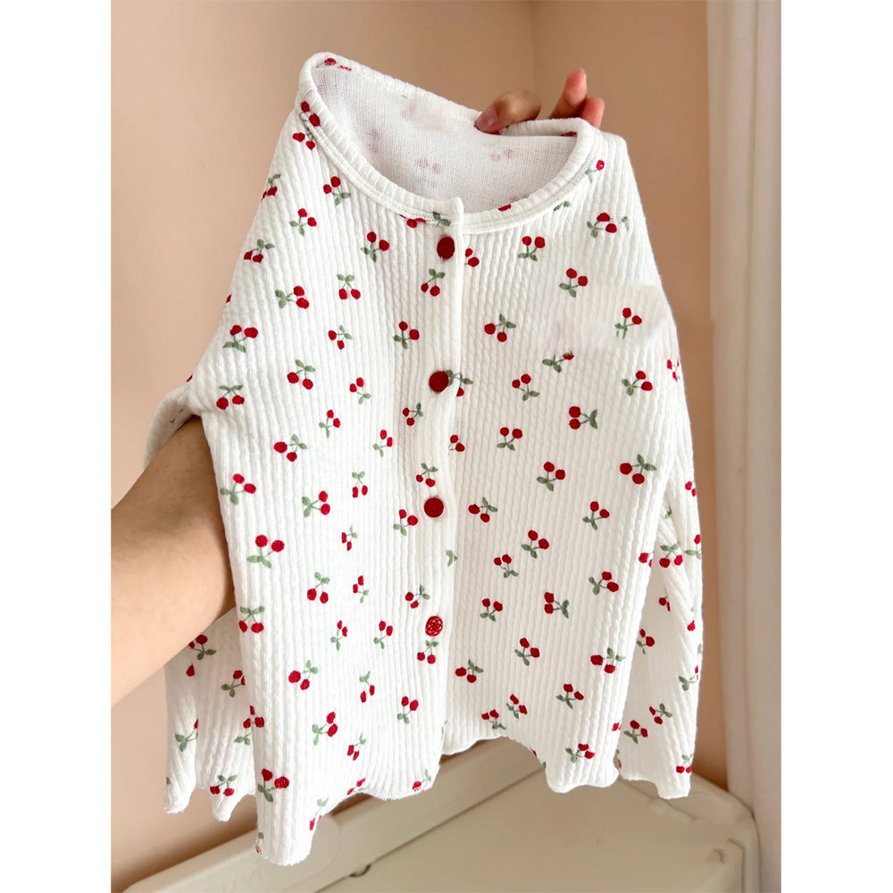 韩国童装女童长袖t恤秋季新款洋气宝宝甜美韩版宽松儿童樱桃上衣,童装/婴儿装/亲子装,T恤,淘宝优惠券,粉丝福利购,淘宝优惠卷