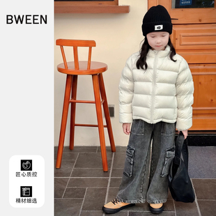 女童羽绒服冬季2025新款女宝宝时尚加厚保暖白色外套儿童冬装潮