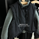 背心儿童保暖坎肩 洋气女宝宝韩版 韩国童装 女童棉马甲2025秋冬新款