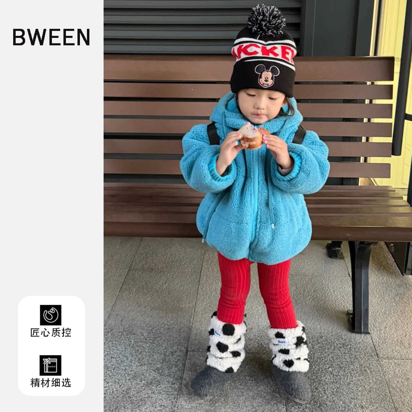 一眼爱上的保暖连帽女童外套冬季