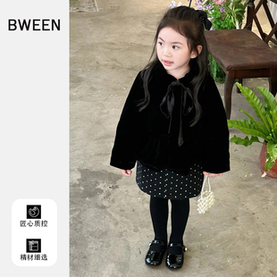 女宝宝时尚 女童套装 洋气儿童韩版 2025新款 小香风上衣半身裙冬 冬装