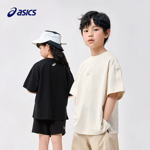 男女儿童运动针织吸汗透气圆领短袖 春季 T恤 亚瑟士童装 ASICS