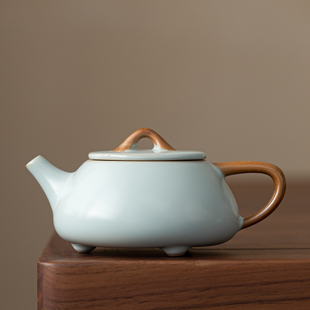 茶壶家用泡茶单壶陶瓷防烫小容量开片可养陶瓷茶具带过滤石瓢壶