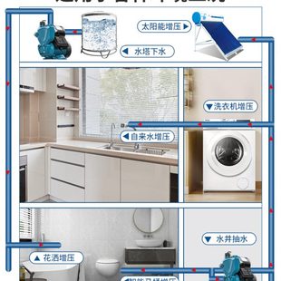 增压泵家用全屋自来水电动自动自吸泵空气能加压泵水塔管道抽水泵