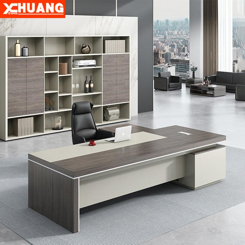 办公家具新款总裁办公桌简约现代大气老板桌椅组合班台时尚经理桌