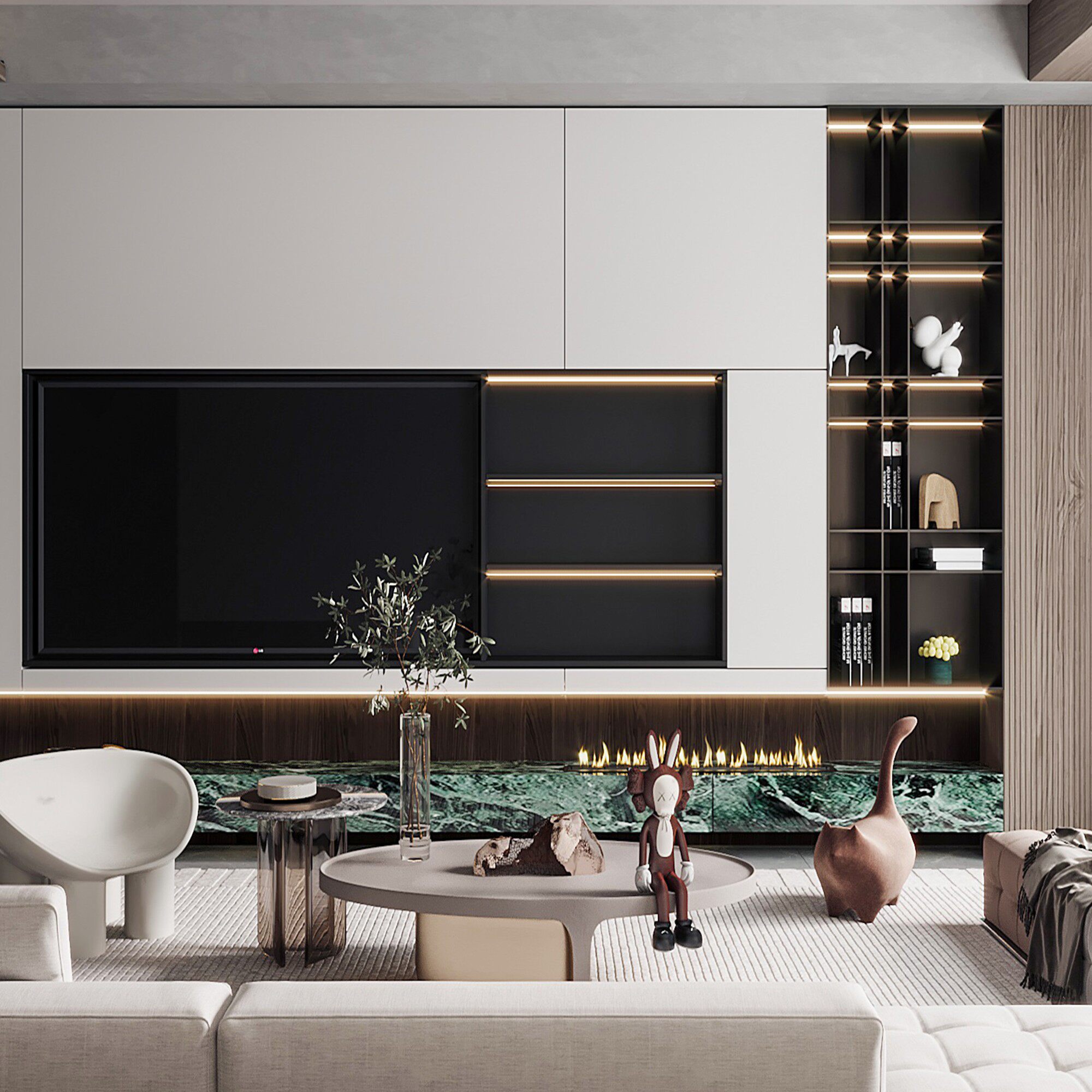 不锈钢电视柜机嵌壁龛入式内框bk008客厅背景墙钢板铝板金属柜758