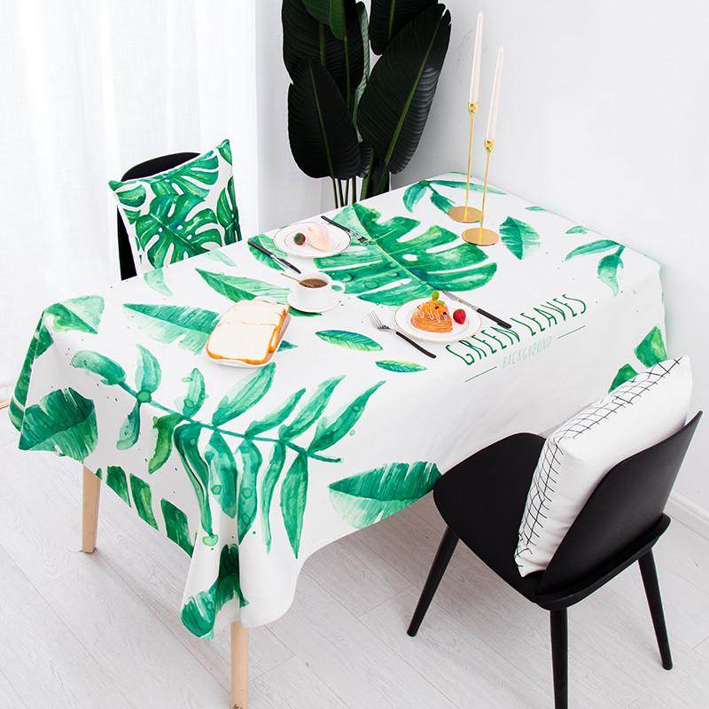 小清新绿色ins田园风桌布防水防油长方形餐桌布茶几桌垫布艺棉麻,居家布艺,桌布,淘宝优惠券,粉丝福利购,淘宝优惠卷