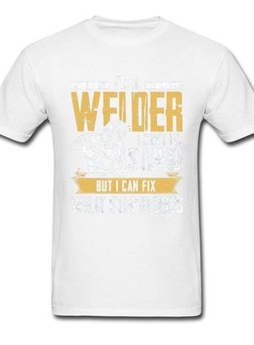极速Slogan Tshirtm For Men Black T Shirts Welder Cant Fix S