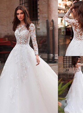 极速Attractive Tulle Jewel Neckline FSee-through Bodice A-li