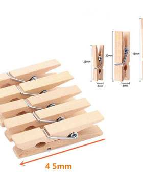 极速new50Pcs 25Mm,3n0Mm,45Mm 72Mm Clothes Pegs Wooden Paper