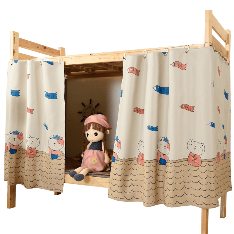 极速insc学生宿舍床帘大学寝室物理遮光布帘上铺下铺女帘子加厚带