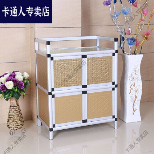 新品简易橱柜小户型灶台柜v简易厨柜厨房一体水盆柜防水不锈钢水