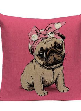 极速Pug Home Decorative Sofa Camping Cushions Animal XThrow
