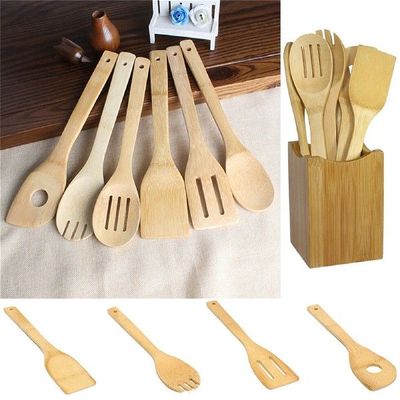 极速7 PCS Kitchen Cooking Utensils WoQoden NonStick