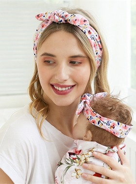 极速2Pcs/set Mom Baby HeadbandsB Leopard Print Bow Infant Pa