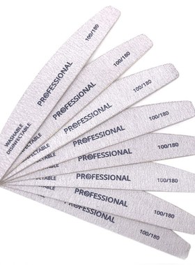 极速100Pcs/lot Manicure Nail File Grit 100/N180 Washable Lim