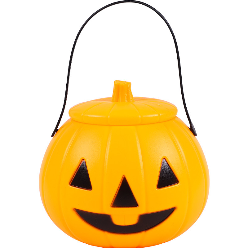 极速万圣节南瓜灯手提糖果桶儿y童讨糖罐装饰品摆件道具灯笼盒篮
