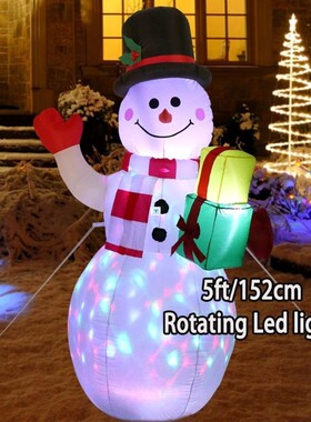 极速OurWarm Inflatable Santa CClaus Night  Figure Outdoor
