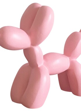 新品ins网红气球狗树脂摆件创意可爱蛋糕装饰迷你小狗Z桌面装饰品