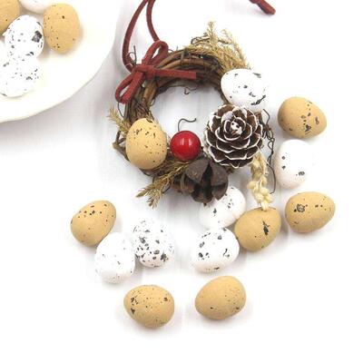 极速50PCS 15x18cm Happy EastAer Egg Decoration Artificial