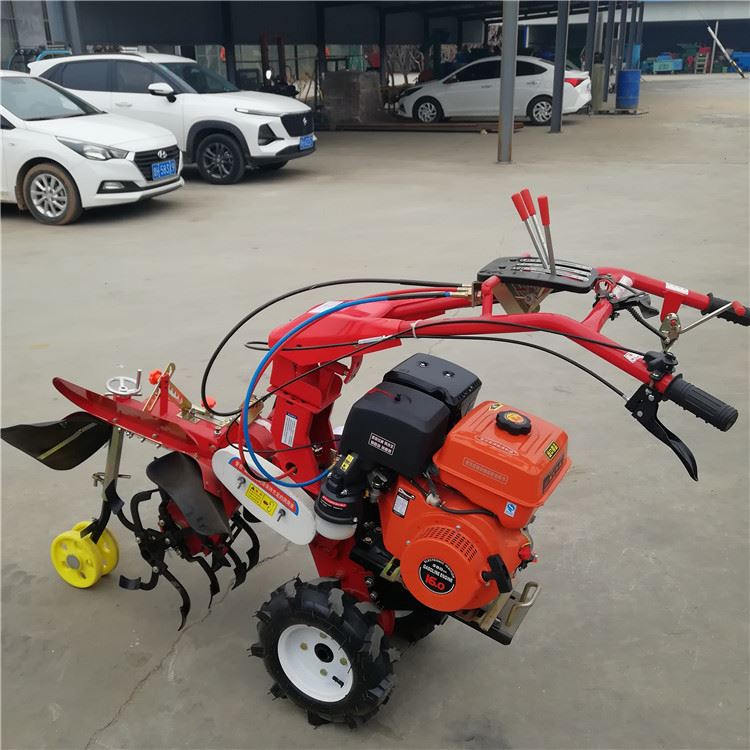 极速自走式田园管理p机 柴油小型旋耕耕地机 大葱开沟培土机